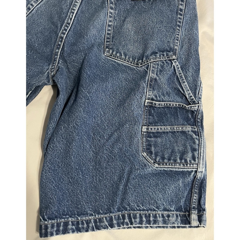 Vintage FUBU Shorts Carpenter Cargo Baggy Skater Y2K Denim Jorts W36 - Picture 13 of 16